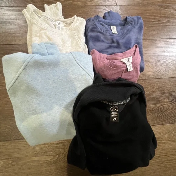 Athleta Girl Bundle Size L/12 Sweatshirts/Tops, 5 Items, long Sleeve, Athletic - Picture 1 of 16